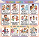 What are 10 healthy habits for kids?