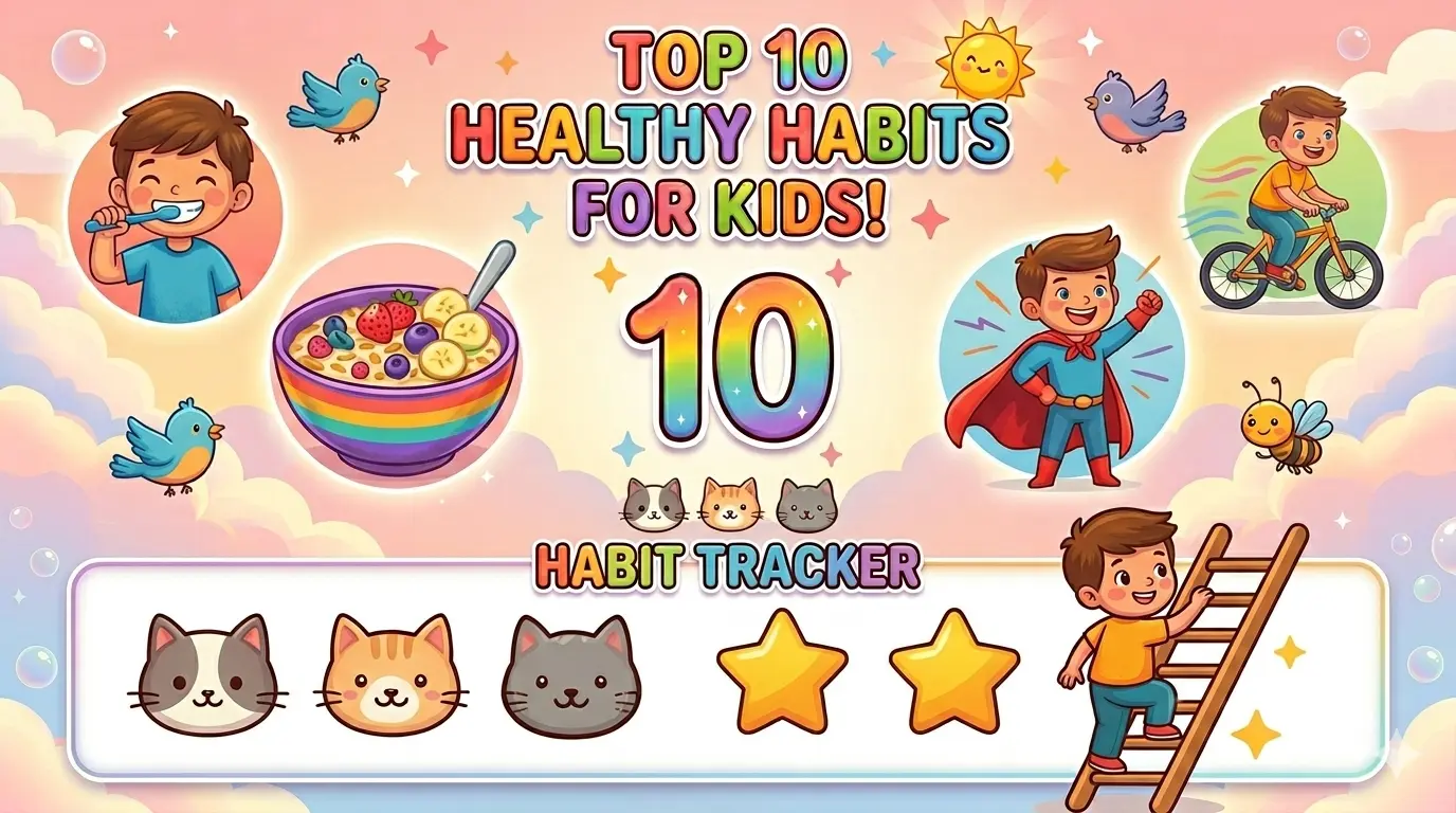 What are 10 healthy habits for kids?